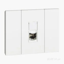 Tomada Dupla RJ45 Cat.6 UTP Bticino (kit) - Living Now