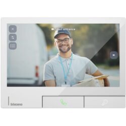 Posto interno de vídeo conectado 7" Classe 300X sistema 2 fios, Branco – 344742